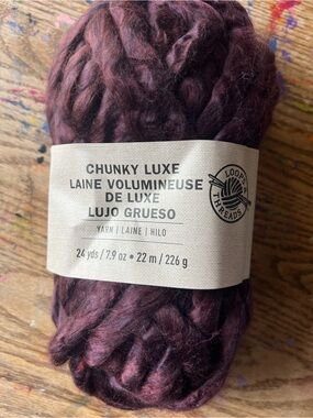 Loops & Threads Chunky Luxe Yarn - Burgundy Blend - discontinued